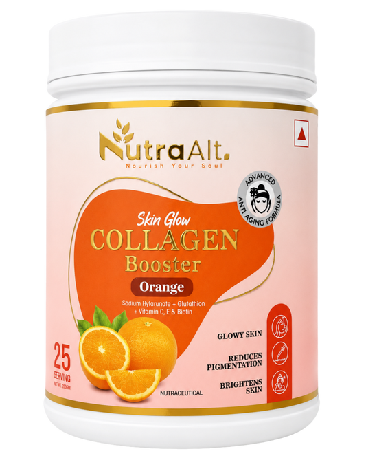 NutraAlt Skin Glow Collagen Booster – Orange Flavour