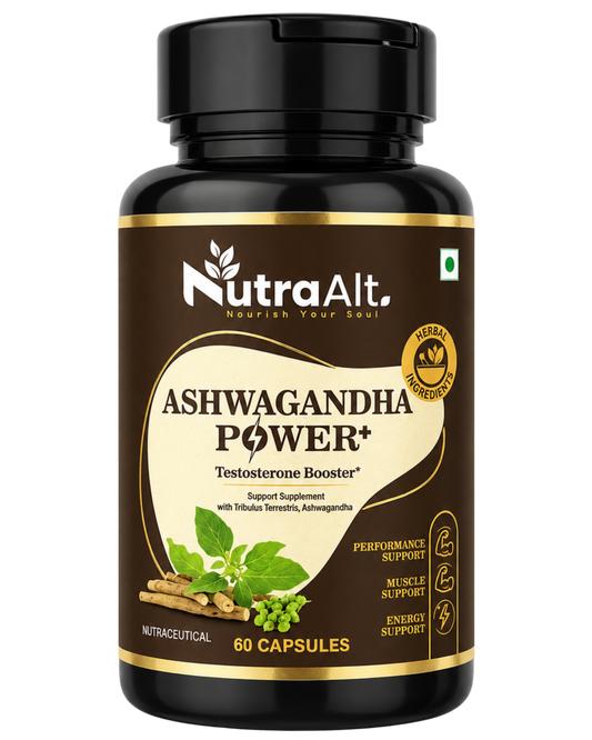 NutraAlt Ashwagandha Power Plus Capsules | Stress & Strength Support