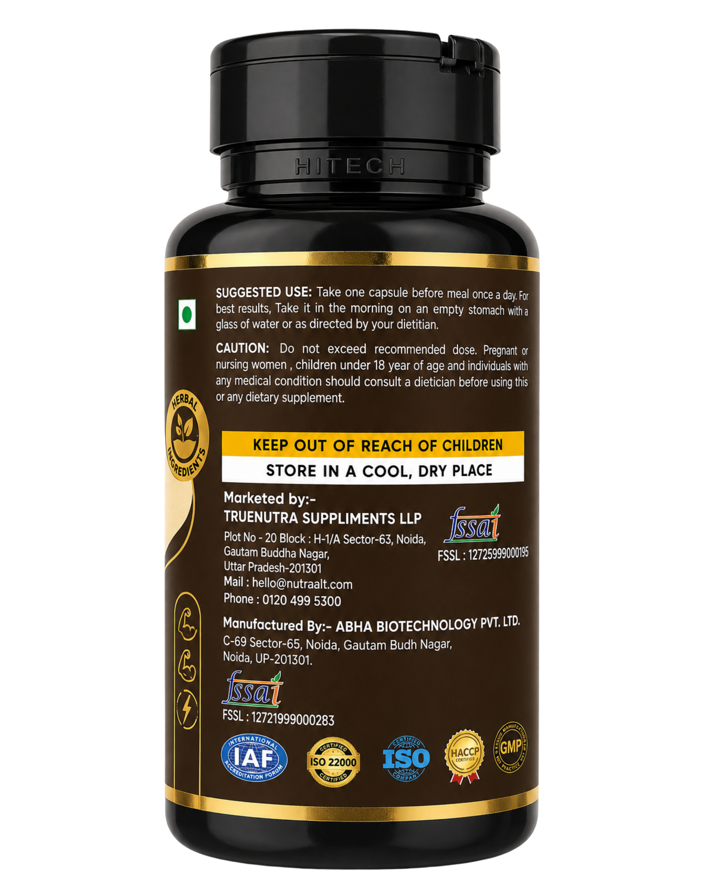 NutraAlt Ashwagandha Power Plus Capsules | Stress & Strength Support