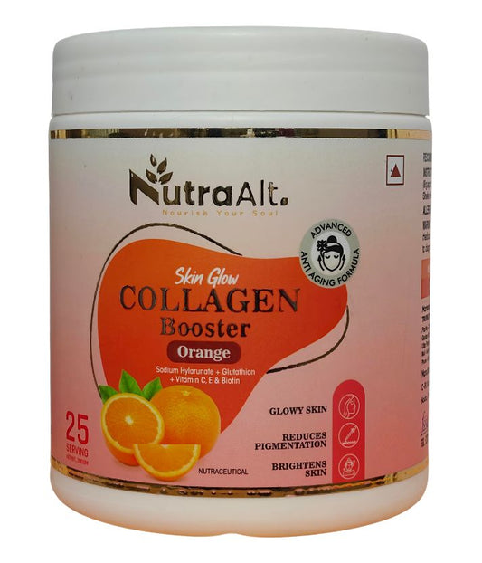 NutraAlt Skin Glow Collagen Booster – Orange Flavour