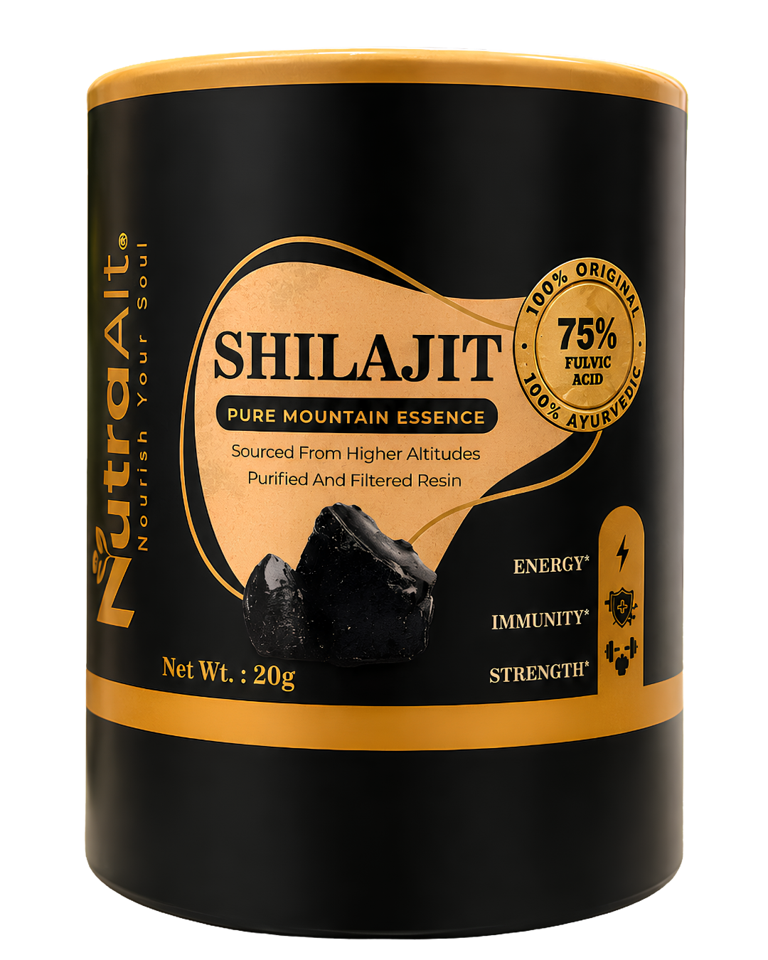 NutraAlt Pure Shilajit Resin | High-Altitude, Lab-Tested