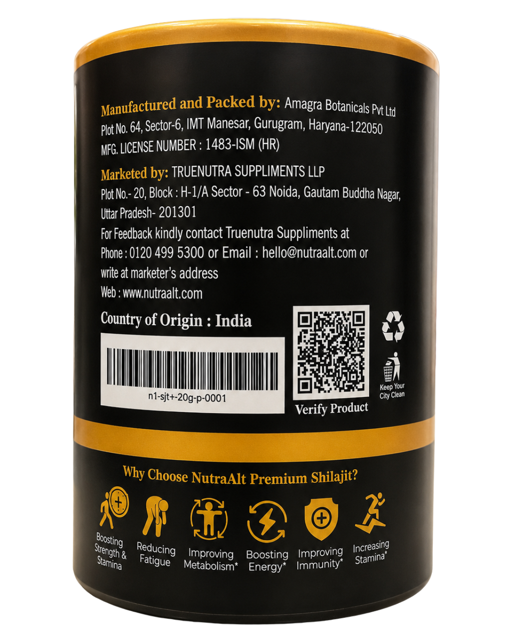 NutraAlt Pure Shilajit Resin | High-Altitude, Lab-Tested