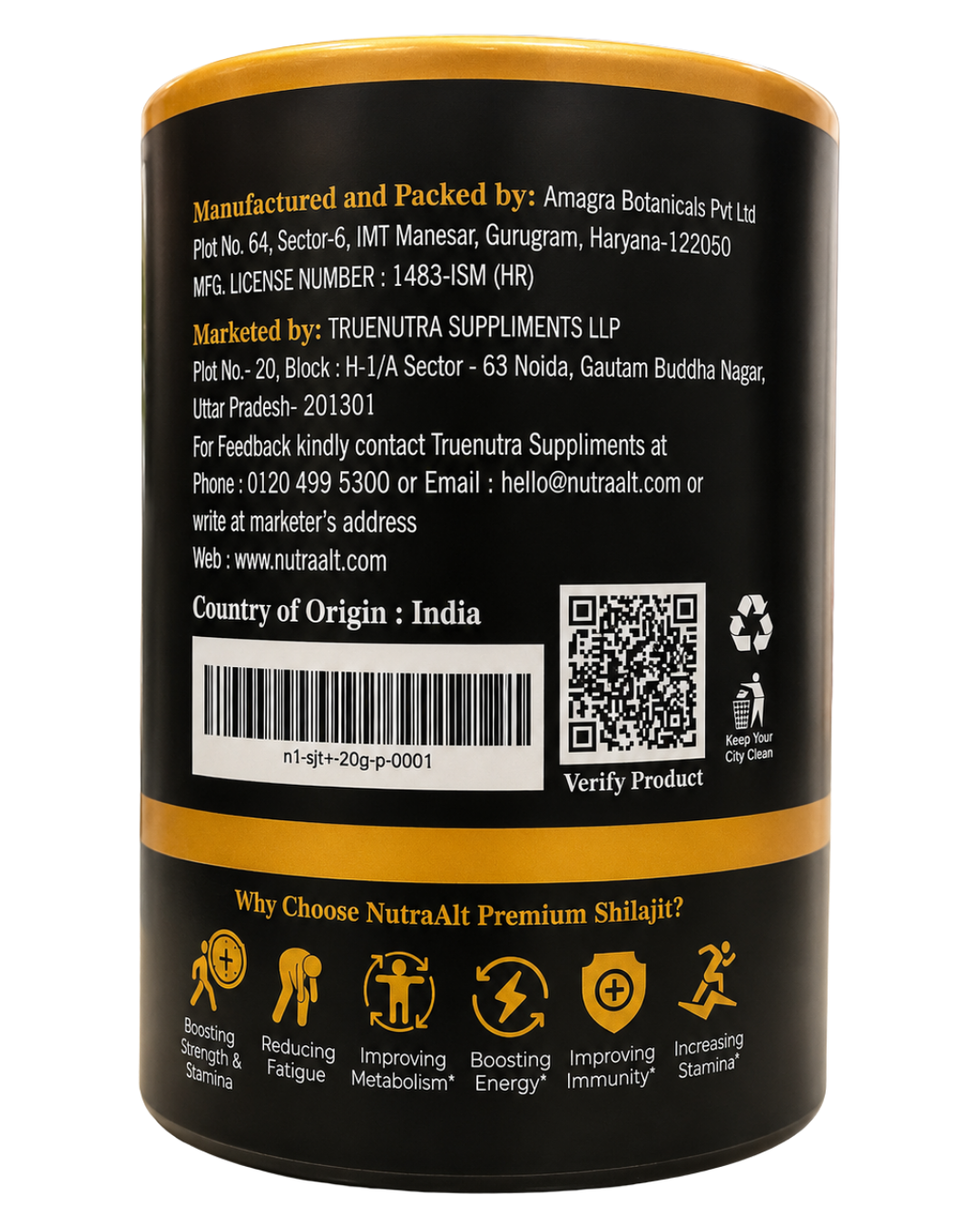 NutraAlt Pure Shilajit Resin | High-Altitude, Lab-Tested