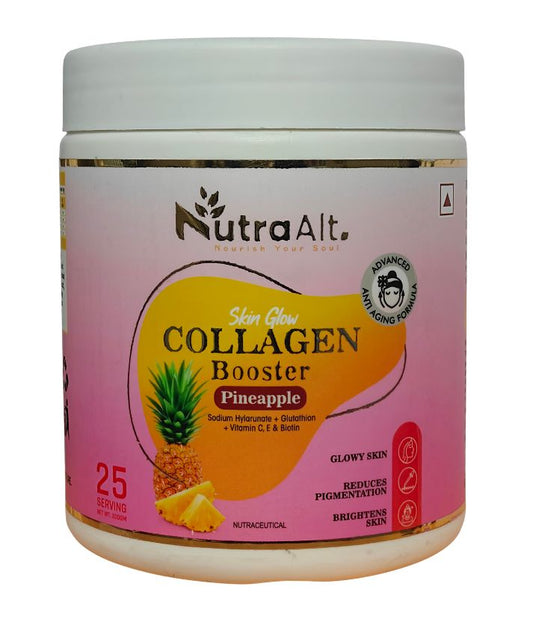 NutraAlt Skin Glow Collagen Booster – Pineapple Flavour
