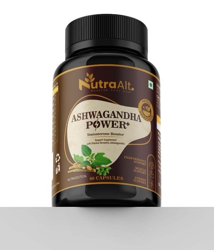 NutraAlt Ashwagandha Power Plus Capsules | Stress & Strength Support