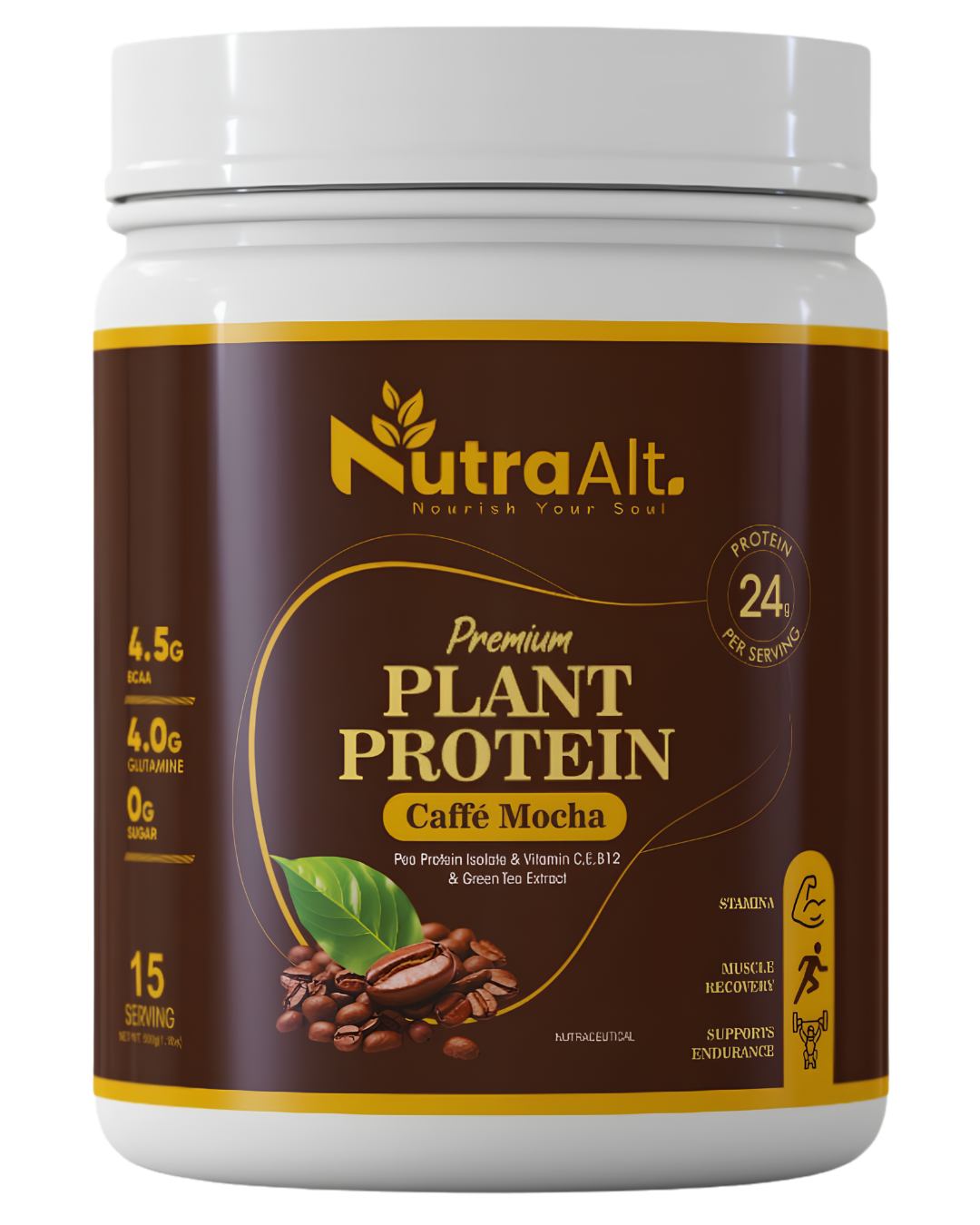 NutraAlt Plant Protein – Caffe Mocha Flavour | Vegan Protein Powder